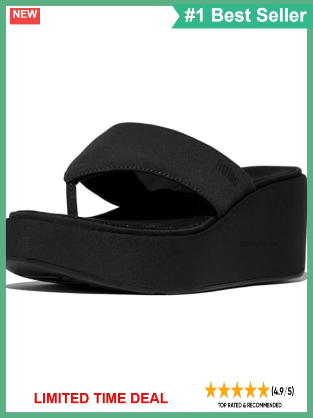 FitFlop Platfforms Wedge Toe-Post Sandals Nylon Open Toe Arch Support
